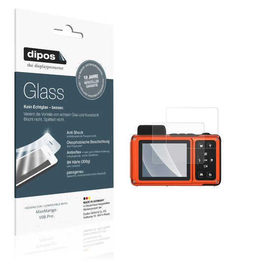 Matte Displayschutzfolie von dipos passend für MaxMango V08 Pro, 9H kratzfest und blasenfrei montiert