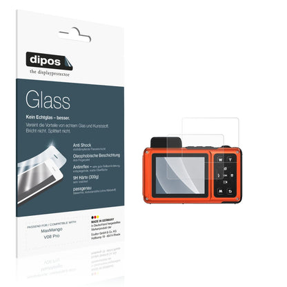 Matte Displayschutzfolie von dipos passend für MaxMango V08 Pro, 9H kratzfest und blasenfrei montiert