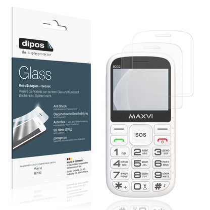 Matte Displayschutzfolie von dipos passend für Maxvi B232, 9H kratzfest und blasenfrei montiert