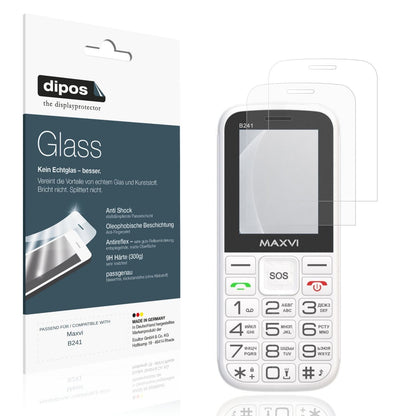 Matte Displayschutzfolie von dipos passend für Maxvi B241, 9H kratzfest und blasenfrei montiert