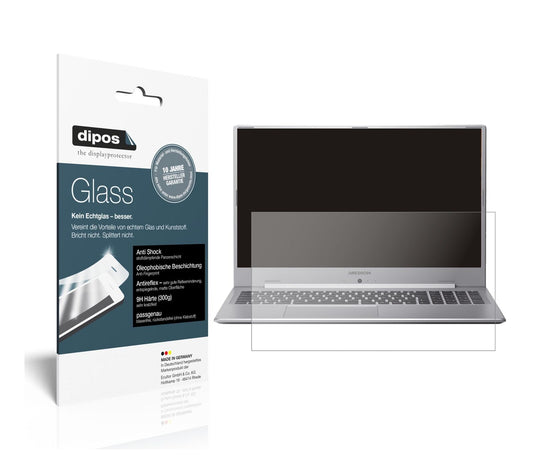 Matte Displayschutzfolie von dipos passend für Medion Akoya S17405, 9H kratzfest und blasenfrei montiert