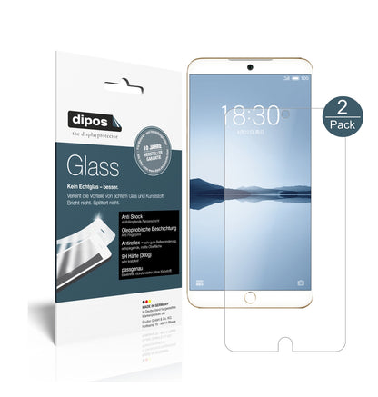 Matte Displayschutzfolie von dipos passend für Meizu 15 Plus, 9H kratzfest und blasenfrei montiert