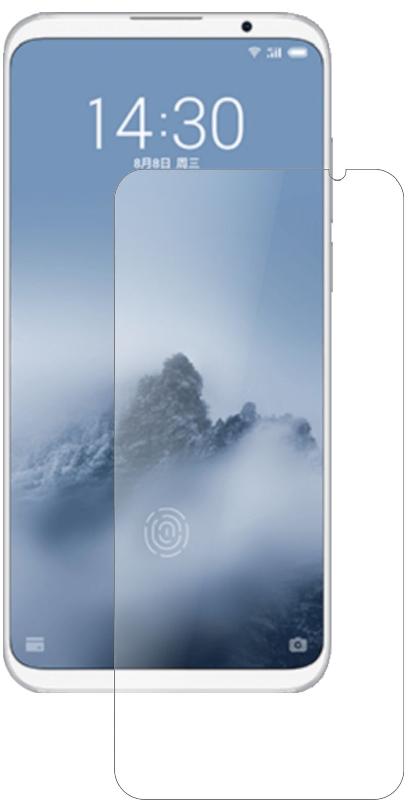 Matte Displayschutzfolie von dipos passend für Meizu 16 Plus, 9H kratzfest und blasenfrei montiert