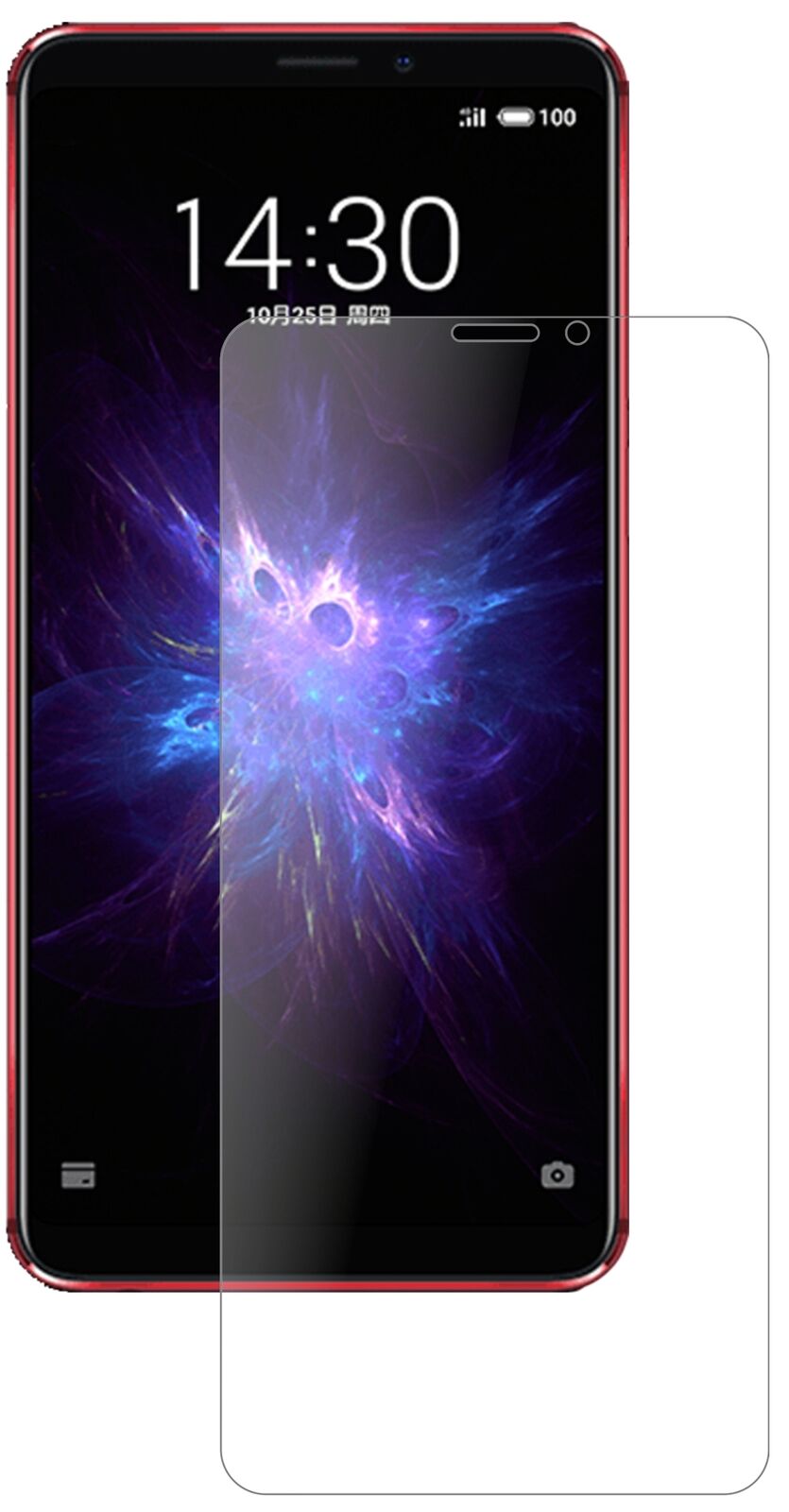 Matte Displayschutzfolie von dipos passend für Meizu Note 8, 9H kratzfest und blasenfrei montiert