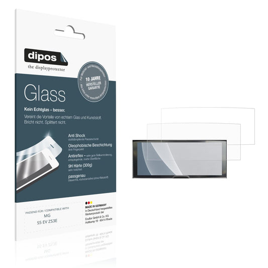 Matte Displayschutzfolie von dipos passend für MG S5 EV ZS3E, 9H kratzfest und blasenfrei montiert