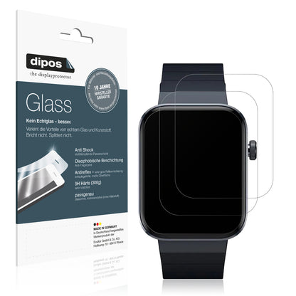 Matte Displayschutzfolie von dipos passend für Mibro Watch T1, 9H kratzfest und blasenfrei montiert