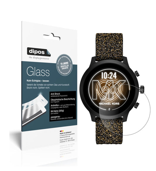 Matte Displayschutzfolie von dipos passend für Michael Kors Access GO, 9H kratzfest und blasenfrei montiert