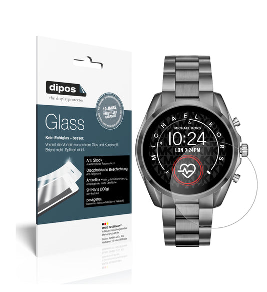 Matte Displayschutzfolie von dipos passend für Michael Kors Bradshaw 2, 9H kratzfest und blasenfrei montiert