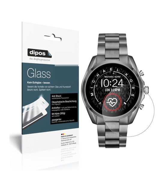 Matte Displayschutzfolie von dipos passend für Michael Kors Bradshaw 2, 9H kratzfest und blasenfrei montiert