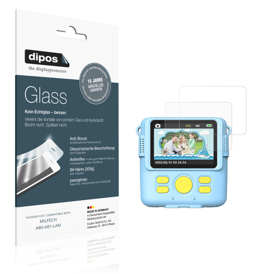 Matte Displayschutzfolie von dipos passend für MILFECH ABS-681-LAN, 9H kratzfest und blasenfrei montiert