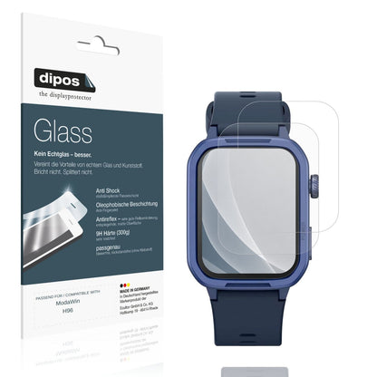 Matte Displayschutzfolie von dipos passend für ModaWin H96, 9H kratzfest und blasenfrei montiert