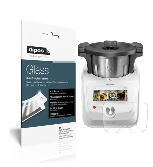 Matte Displayschutzfolie von dipos passend für SilverCrest Monsieur Cuisine Connect, 9H kratzfest und blasenfrei montiert