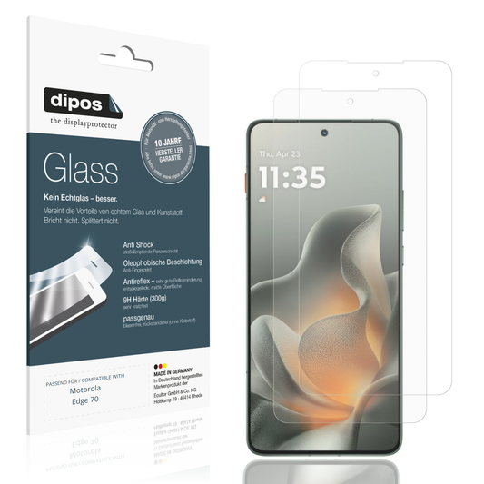 Matte Displayschutzfolie von dipos passend für Motorola Edge 70, 9H kratzfest und blasenfrei montiert