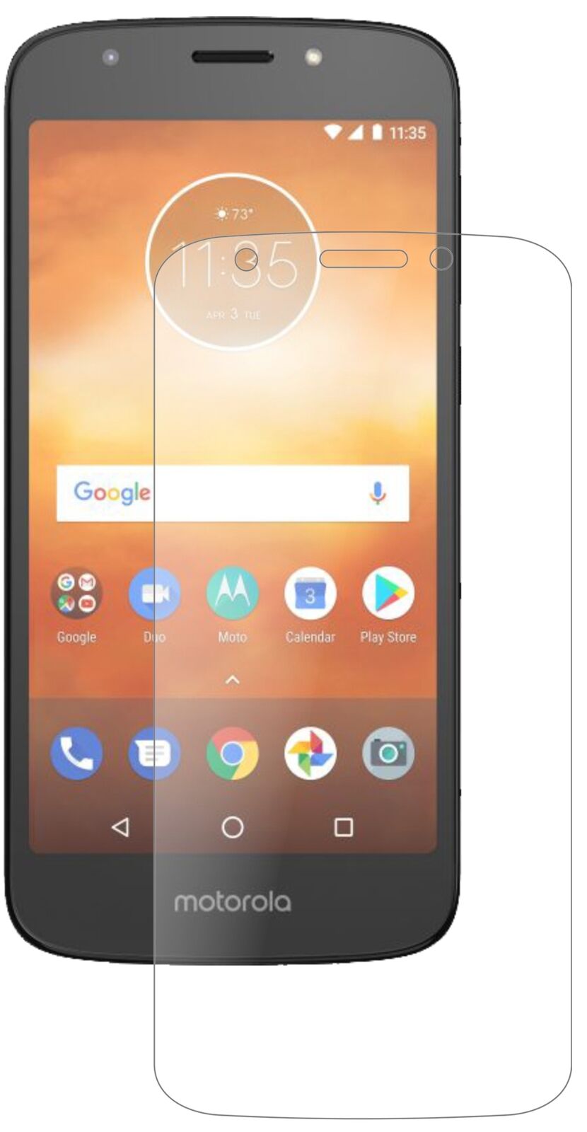 Matte Displayschutzfolie von dipos passend für Motorola Moto E5 Play MSM8917, 9H kratzfest und blasenfrei montiert