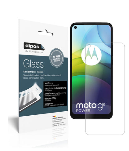 Matte Displayschutzfolie von dipos passend für Motorola Moto G9 Power, 9H kratzfest und blasenfrei montiert