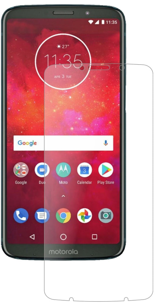 Matte Displayschutzfolie von dipos passend für Motorola Moto Z3 Play, 9H kratzfest und blasenfrei montiert