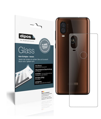 Matte Displayschutzfolie von dipos passend für Motorola One Vision Rückseite, 9H kratzfest und blasenfrei montiert