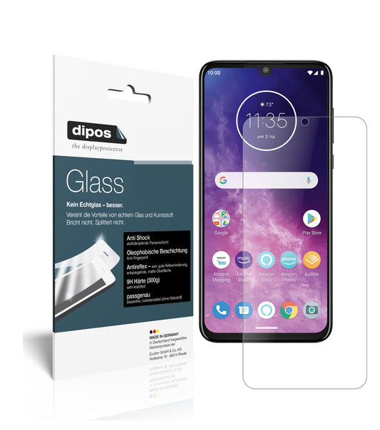 Matte Displayschutzfolie von dipos passend für Motorola One Zoom, 9H kratzfest und blasenfrei montiert