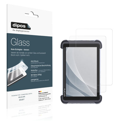 Matte Displayschutzfolie von dipos passend für MUCAR 892BT, 9H kratzfest und blasenfrei montiert