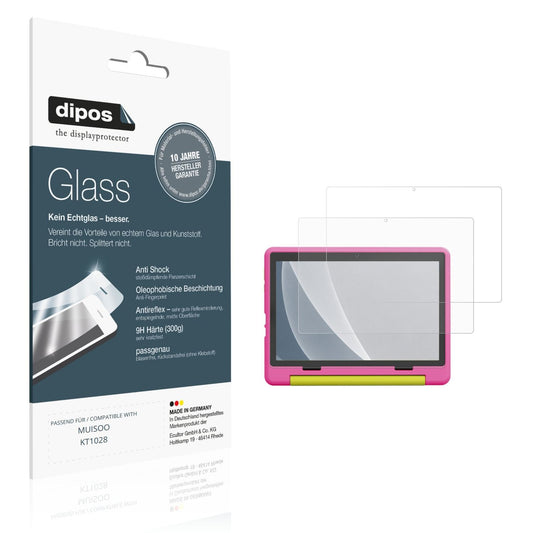 Matte Displayschutzfolie von dipos passend für MUISOO KT1028, 9H kratzfest und blasenfrei montiert