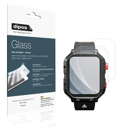 Matte Displayschutzfolie von dipos passend für My Play Watch, 9H kratzfest und blasenfrei montiert