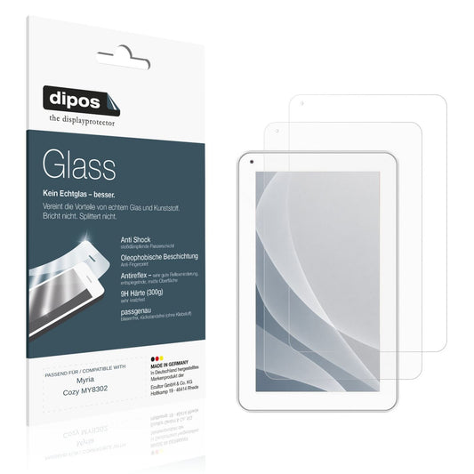 Matte Displayschutzfolie von dipos passend für Myria Cozy MY8302, 9H kratzfest und blasenfrei montiert