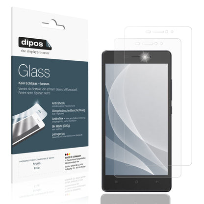 Matte Displayschutzfolie von dipos passend für Myria Five, 9H kratzfest und blasenfrei montiert
