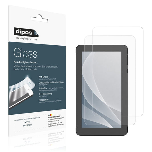 Matte Displayschutzfolie von dipos passend für Myria MY8300, 9H kratzfest und blasenfrei montiert