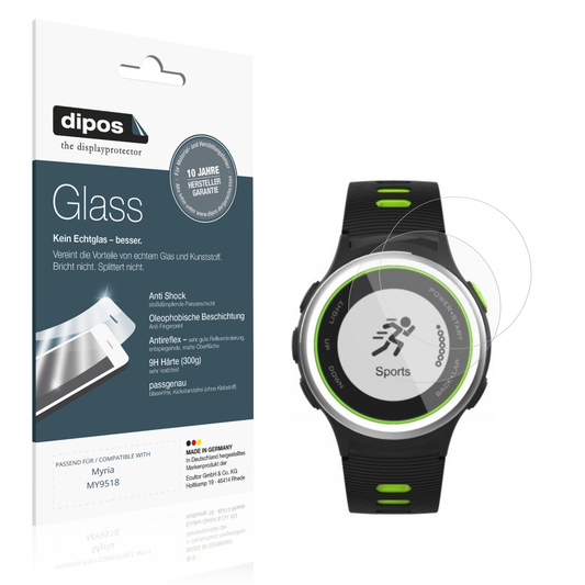 Matte Displayschutzfolie von dipos passend für Myria MY9518, 9H kratzfest und blasenfrei montiert