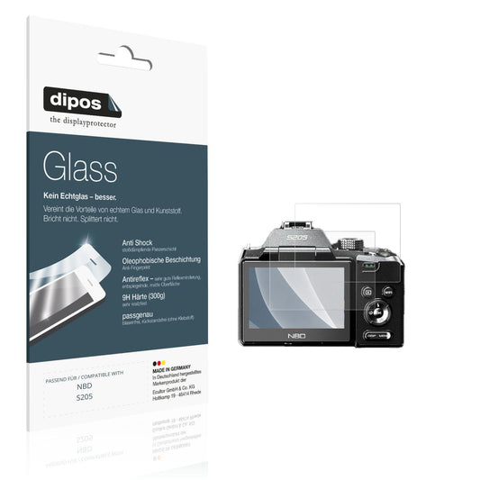 Matte Displayschutzfolie von dipos passend für NBD S205, 9H kratzfest und blasenfrei montiert