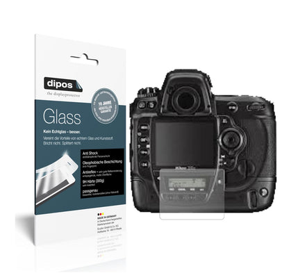 Matte Displayschutzfolie von dipos passend für Nikon D3x, 9H kratzfest und blasenfrei montiert