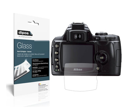 Matte Displayschutzfolie von dipos passend für Nikon D40x, 9H kratzfest und blasenfrei montiert