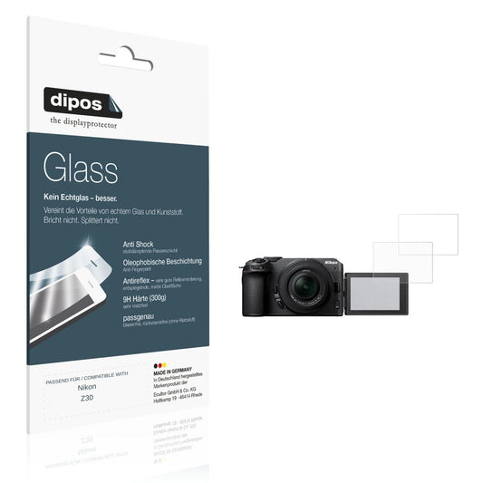 Matte Displayschutzfolie von dipos passend für Nikon Z30, 9H kratzfest und blasenfrei montiert