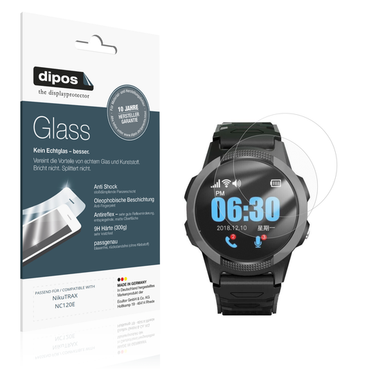 Matte Displayschutzfolie von dipos passend für NikuTRAX NC120E, 9H kratzfest und blasenfrei montiert
