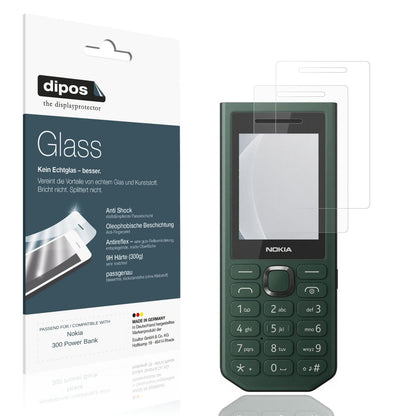 Matte Displayschutzfolie von dipos passend für Nokia 300 Power Bank, 9H kratzfest und blasenfrei montiert