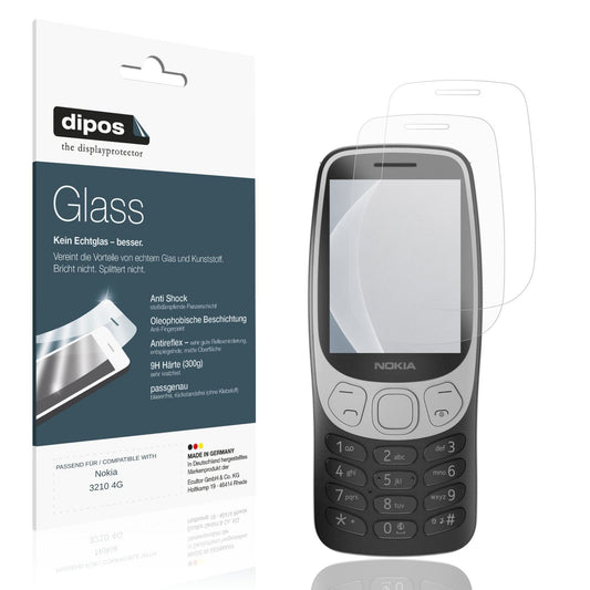 Matte Displayschutzfolie von dipos passend für Nokia 3210 4G, 9H kratzfest und blasenfrei montiert