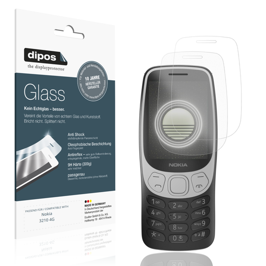 Matte Displayschutzfolie von dipos passend für Nokia 3210 4G, 9H kratzfest und blasenfrei montiert