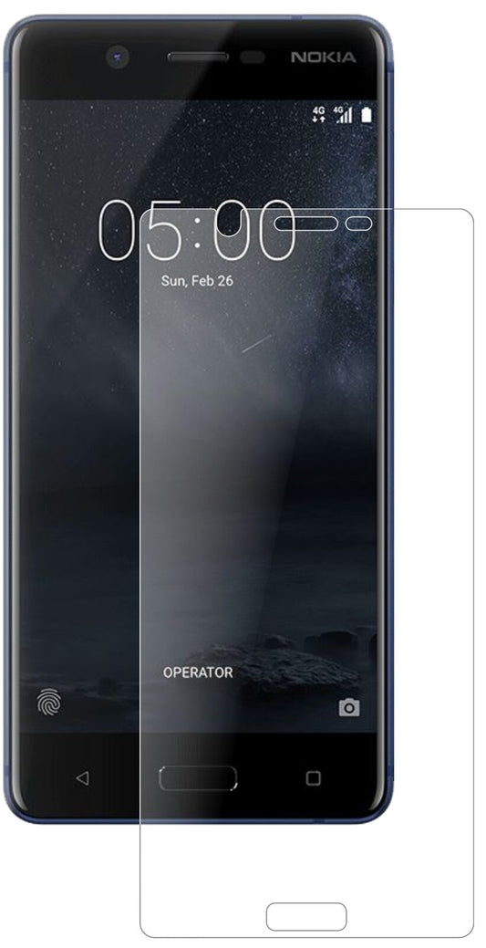 Matte Displayschutzfolie von dipos passend für Nokia 5, 9H kratzfest und blasenfrei montiert