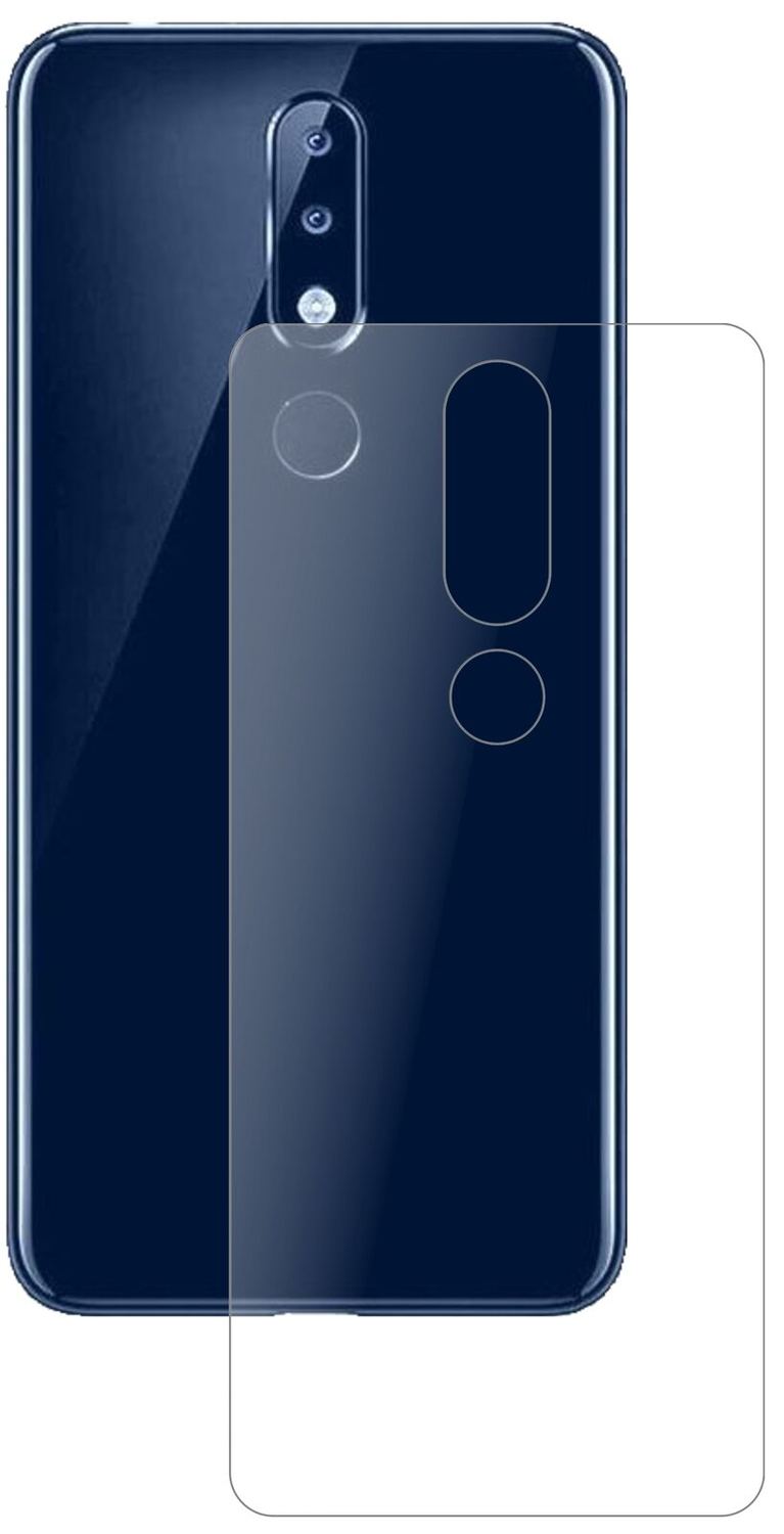 Matte Displayschutzfolie von dipos passend für Nokia 5.1 Plus Rückseite, 9H kratzfest und blasenfrei montiert