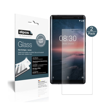 Matte Displayschutzfolie von dipos passend für Nokia 8 Sirocco, 9H kratzfest und blasenfrei montiert