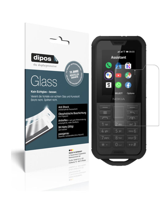 Matte Displayschutzfolie von dipos passend für Nokia 800 Tough, 9H kratzfest und blasenfrei montiert