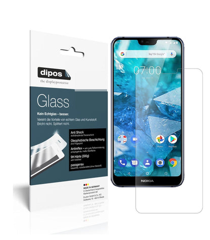 Matte Displayschutzfolie von dipos passend für Nokia X7 (2018), 9H kratzfest und blasenfrei montiert