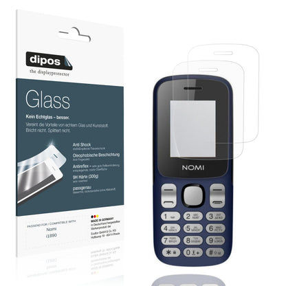 Matte Displayschutzfolie von dipos passend für Nomi i1890, 9H kratzfest und blasenfrei montiert