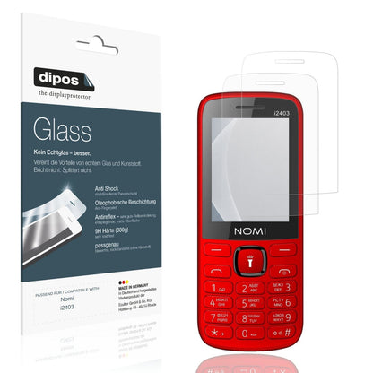 Matte Displayschutzfolie von dipos passend für Nomi i2403, 9H kratzfest und blasenfrei montiert