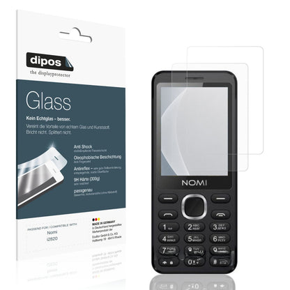 Matte Displayschutzfolie von dipos passend für Nomi i2820, 9H kratzfest und blasenfrei montiert