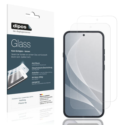 Matte Displayschutzfolie von dipos passend für Nothing Phone 4a, 9H kratzfest und blasenfrei montiert