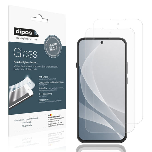 Matte Displayschutzfolie von dipos passend für Nothing Phone 4b, 9H kratzfest und blasenfrei montiert