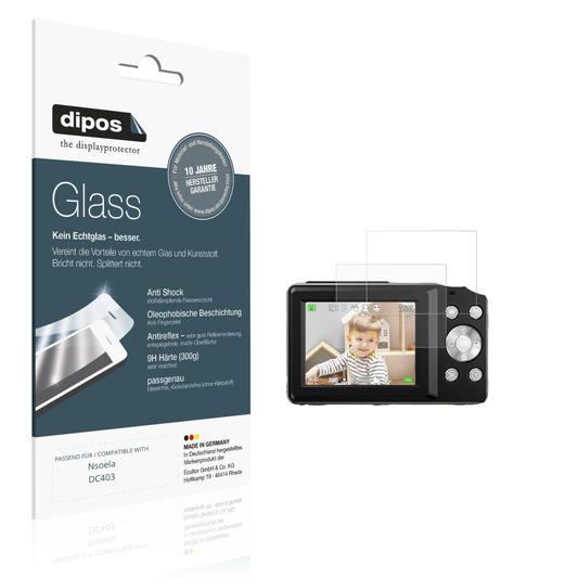 Matte Displayschutzfolie von dipos passend für Nsoela DC403, 9H kratzfest und blasenfrei montiert