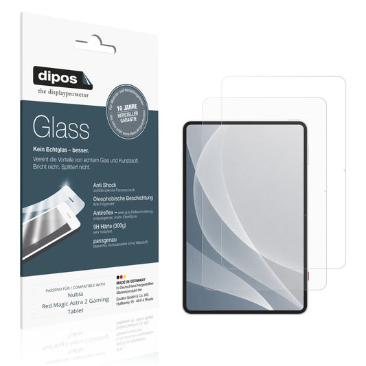Matte Displayschutzfolie von dipos passend für Nubia Red Magic Astra 2 Gaming Tablet, 9H kratzfest und blasenfrei montiert
