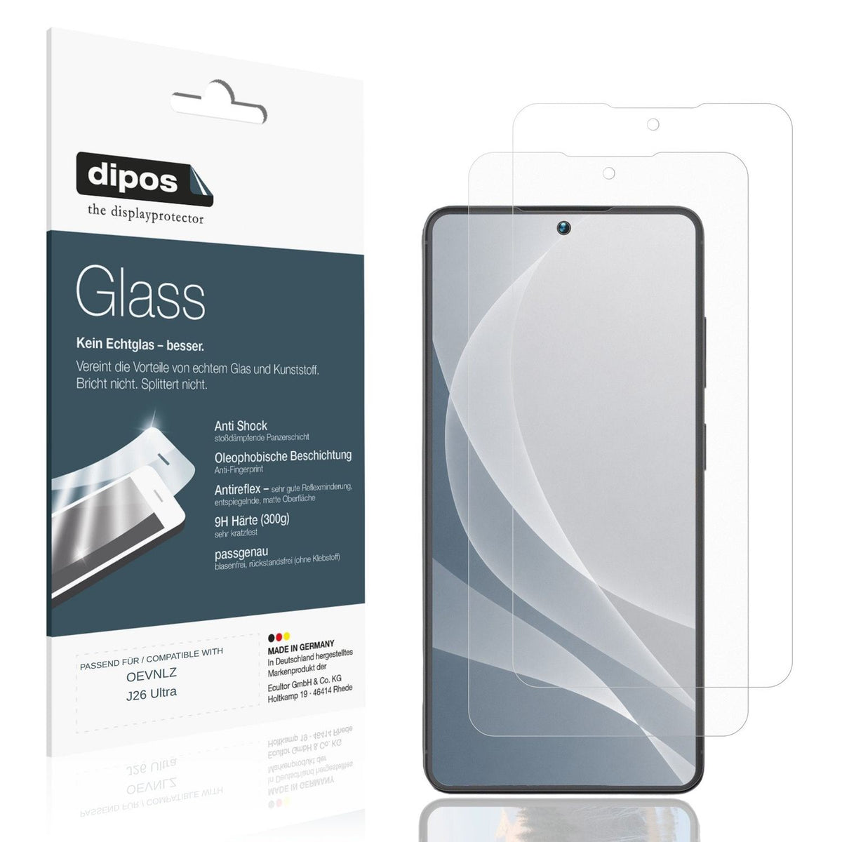 Displayschutz hergestellt in Deutschland, höchste Qualität made in Germany